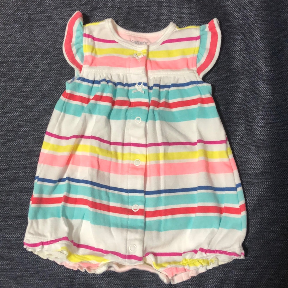 Multicolored baby girls romper!
